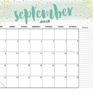 September 2018 calendar wallpaper