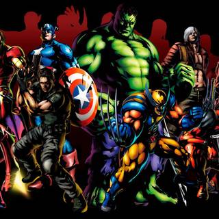 Marvel vs DC heroes wallpaper