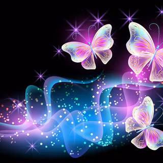 Pink butterfly wallpaper