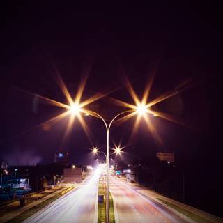 Night road wallpaper