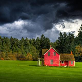 Farm house wallpaper