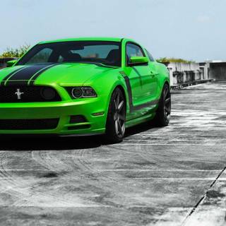 Green car wallpaper