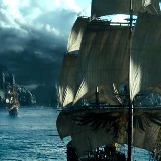 Black Pearl ship wallpaper