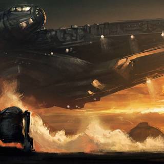 Wallpaper millenium falcon