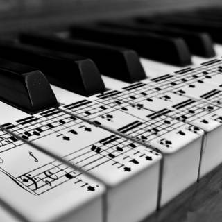 Piano music notes wallpaper