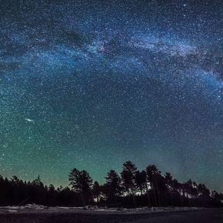 Milky way from earth wallpaper