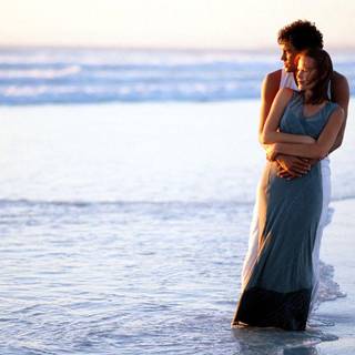 Husband and wife love wallpaper