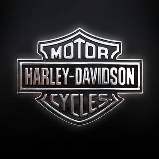 Black logo harley davidson wallpaper HD