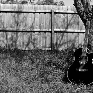 Black guitar wallpaper