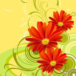 Flowers background free vector