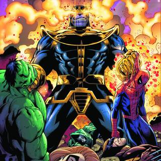 Deadpool vs Thanos wallpaper