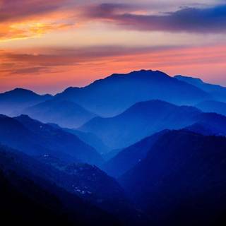 Mountain sunset wallpaper