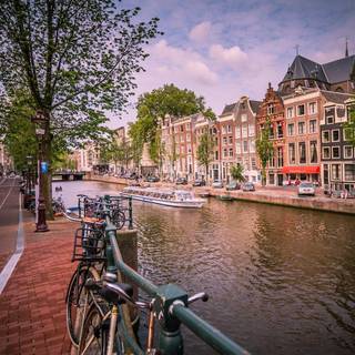 Amsterdam canal summer wallpaper