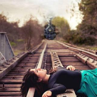 Train track wallpaper