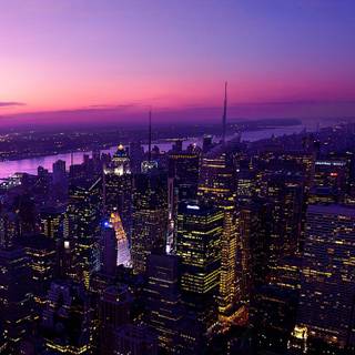 Sunset city wallpaper