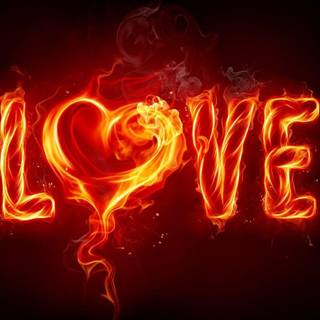 Fire heart wallpaper