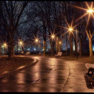 Rainy night wallpaper