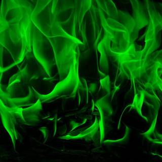 Green fire wallpaper
