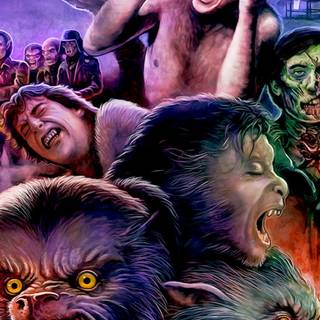 Romantic werewolf wallpaper