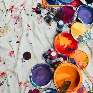 Paintbrush wallpaper