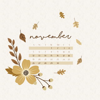 November 2018 calendar wallpaper