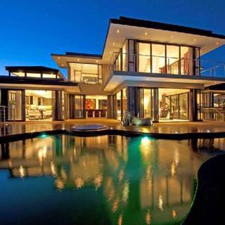 Luxury mansion wallpaper