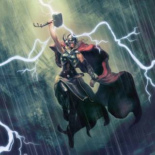 Thor Ragnarok lightning wallpaper