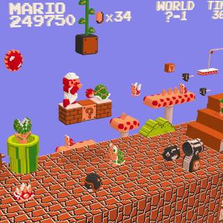 Pixel Mario wallpaper