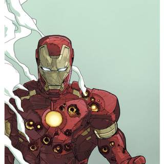 Tony Stark cartoon wallpaper