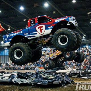 Long monster trucks wallpaper
