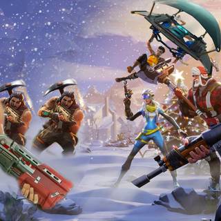 Fortnite Christmas wallpaper