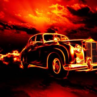 Fire cars wallpaper