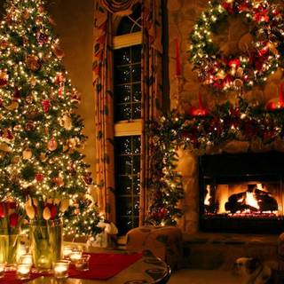 Christmas decorations HD wallpaper