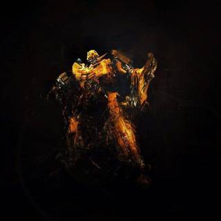 Orange and black bumblebee wallpaper