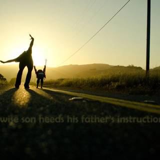 Father and son wallpaper