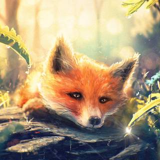 Fox art wallpaper