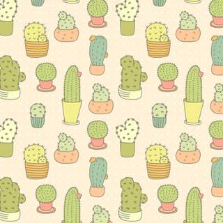 Cute cactus wallpaper
