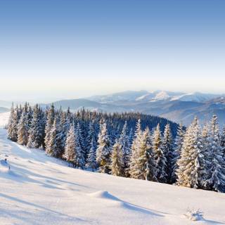 Mountain snow wallpaper