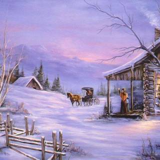 Christmas scenes wallpaper