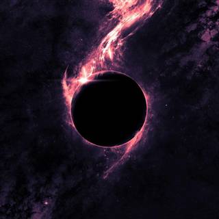 Black hole and planet wallpaper