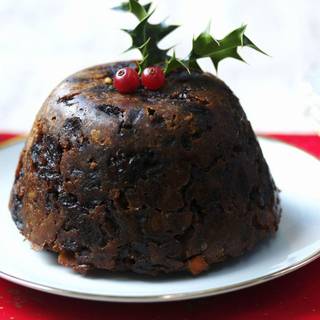Christmas plum pudding wallpaper