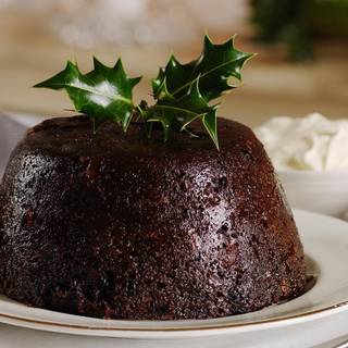 Christmas plum pudding wallpaper