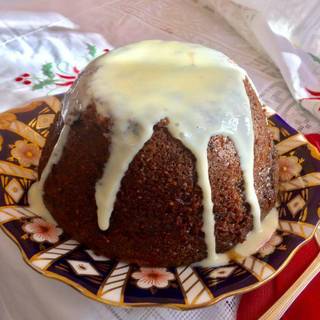 Christmas plum pudding wallpaper