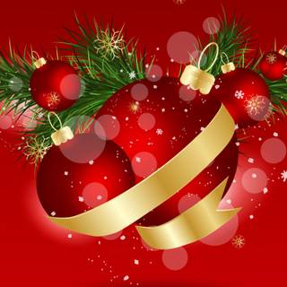 Christmas red and green wallpaper