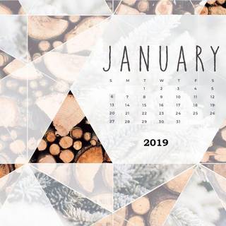 January 2019 calendar wallpaper