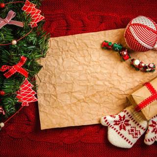 Christmas ribbon wallpaper