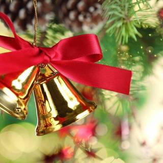 Christmas ribbon wallpaper