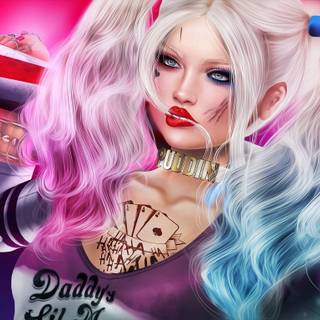 Colour hair girl wallpaper