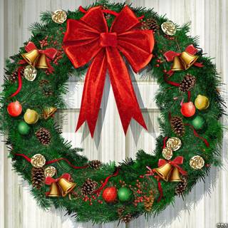 Christmas wreaths wallpaper