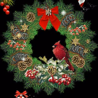Christmas wreaths wallpaper